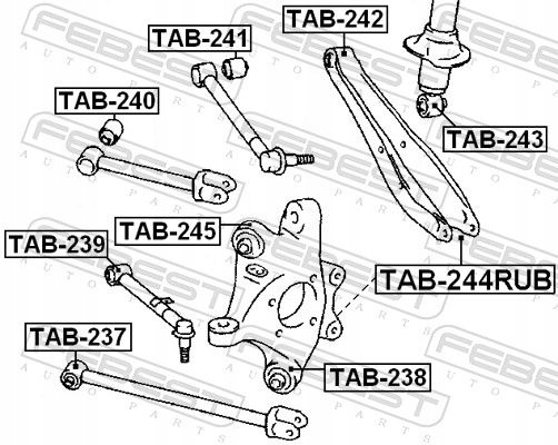 фото №3, Втулка рычага tab-244rub febest lexus gs is ii