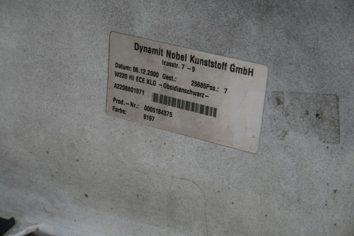 фото №12, Mercedes w220 бампер задний bez pdc 98-02 197