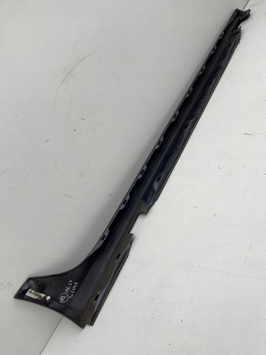 фото №10, Audi a6 c7 планка накладка порога порогова ліва колір lz9y чорний