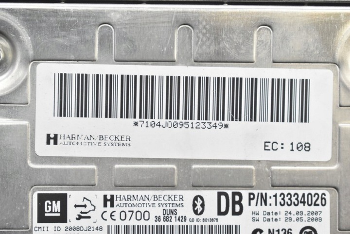 фото №13, Радіо радіопрогравач dvd 800 cd 13273256 13273256 13223793 opel insignia a