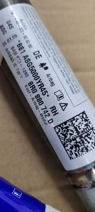 фото №9, Audi q5 8r шторка подушка безопасности правая 8r0880742d