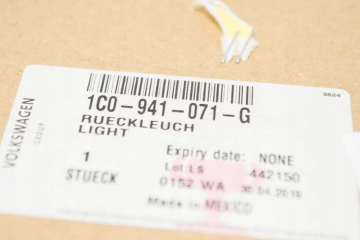фото №7, Vw beetle бампер задній лівий світло заднього ходу 1c0941071g новий оригінальний