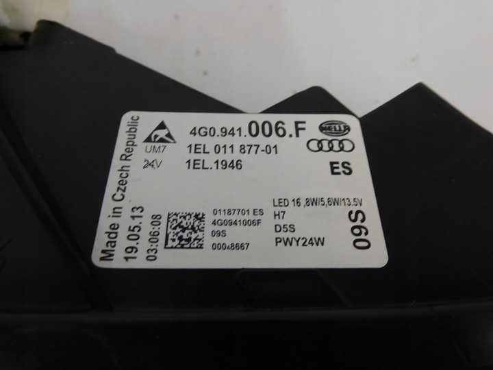 фото №10, Audi a6 c7 4g рестайлінг лампа права ксенон led d5s комплектна