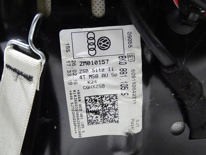 фото №10, Сиденье левый перед водителя з подушка безопасности s-line кожа audi a6 c7 2011-2017 европа