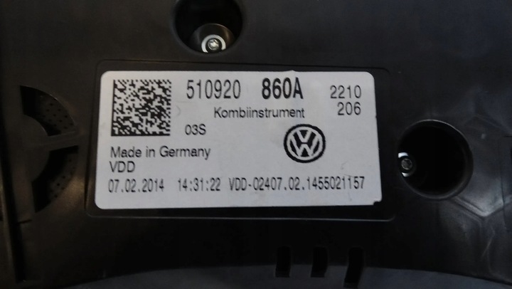 фото №5, Спидометр манометр 510920860a vw golf sportsvan дизель