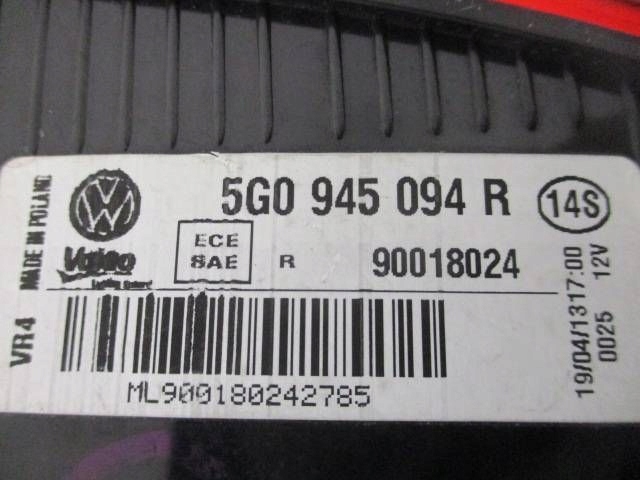 фото №8, Volkswagen golf vii хэтчбек фара передняя правая (правая фара, головной свет) задней крышки багажника