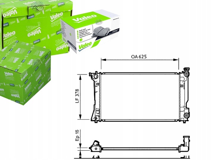 фото №1, Радіаторів двигуна toyota avensis 2.0/2.4 03.03-11.