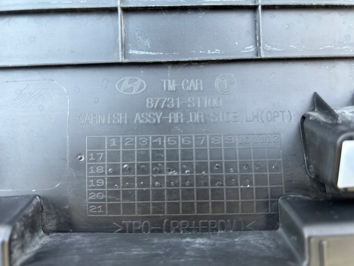 фото №12, Hyundai santa fe iv левая планка дверь зад задняя