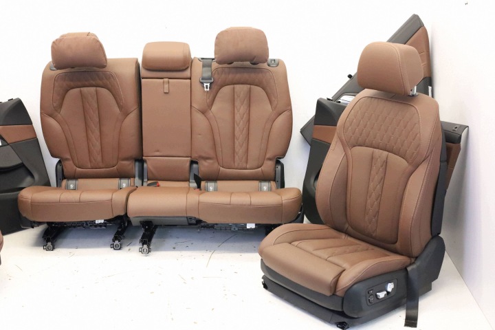 фото №7, Сиденья диван обшивки комплект 7 os. bmw x5 g05 merino coffee bmw x5 g05 lci