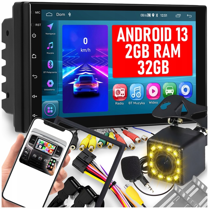 РАДІО АВТОМОБІЛЬНИЙ 2 DIN HIFI ANDROID RDS GPS WIFI USB 2GB/32GB RDS 7