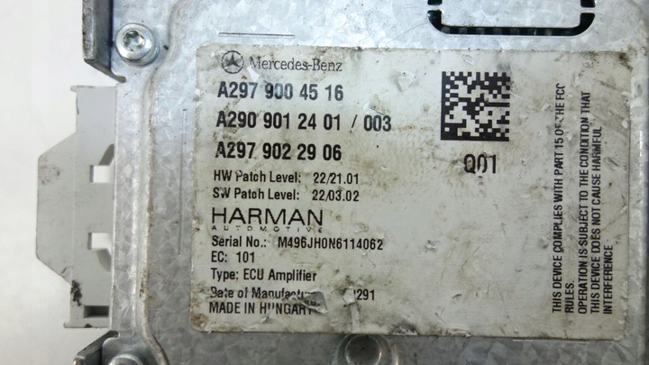 фото №12, Підсилювач harman mercedes eqs v297 2021- a2979004516