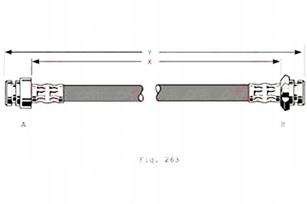 фото №1, Trw шланг гальмівний гнучкий зад l/p dł. 272m