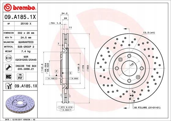 фото №3, Диски тормозные колодки перед brembo peugeot 208 i