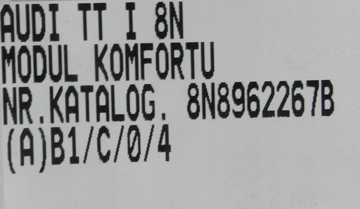 фото №6, Модуль комфорта vdo audi tt i 8n 8n8962267b