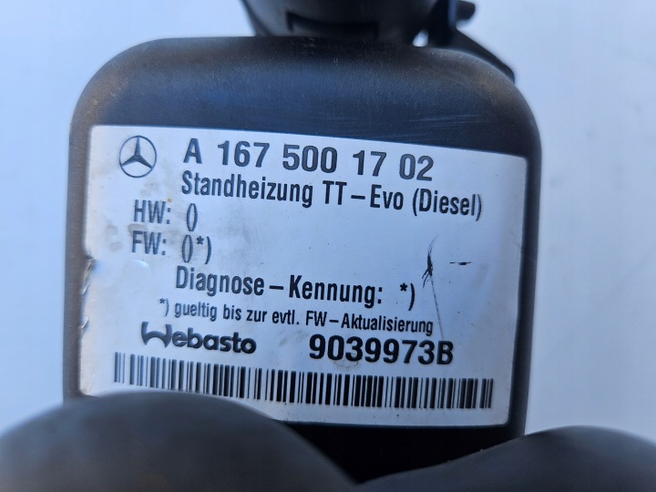 фото №6, Вебасто термо top evo mercedes ml w167 a1675001702 дизель