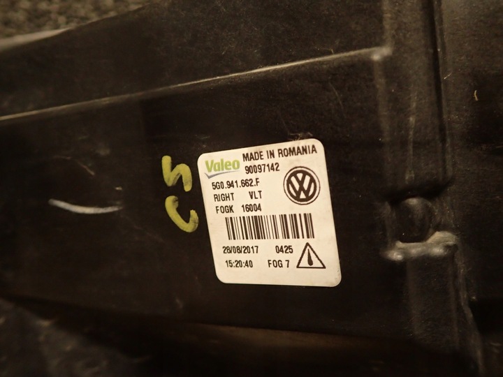фото №7, Галоген протитуманні фари vw golf vii 7 рестайлінг 5g0941661f
