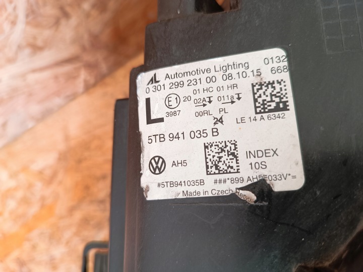 фото №9, Фара левые перед фара eu 5tb941035b volkswagen touran iii 3 5tb led