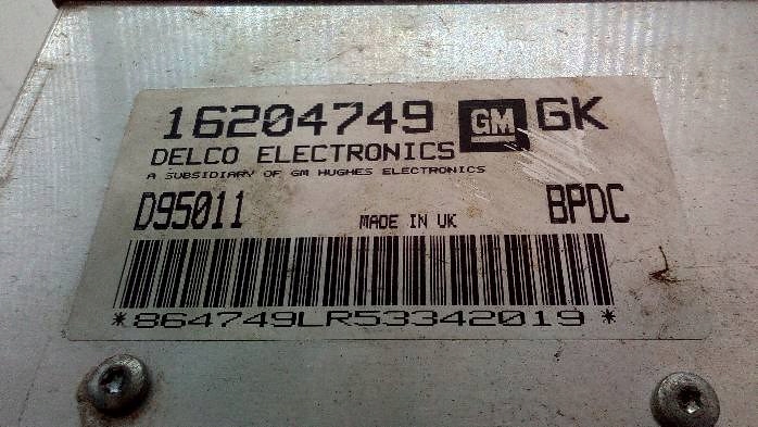 фото №8, Комп'ютер блок керування двигуна corsa b 1,4b 16204749