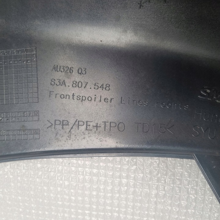 фото №10, Бампер планка накладка спойлер правая audi q3 83a s-line 83a807548