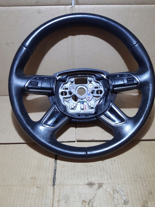 фото №15, Audi a6 c7 рестайлінг кермо шкіра мультифункція 4 спицева 4g0419091m