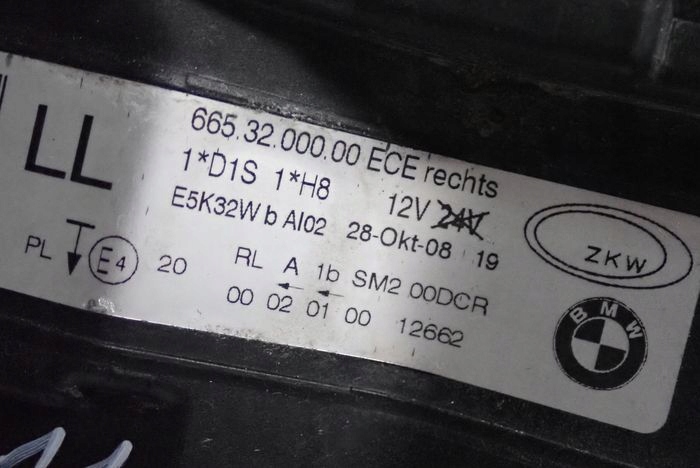 фото №12, Bmw e90 e90 3 ксенон рестайлинг 07-11 фара правое фара правая