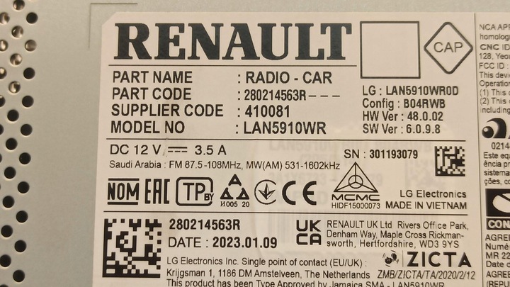 фото №5, Dacia sandero stepway iii радио навигация 280214563r