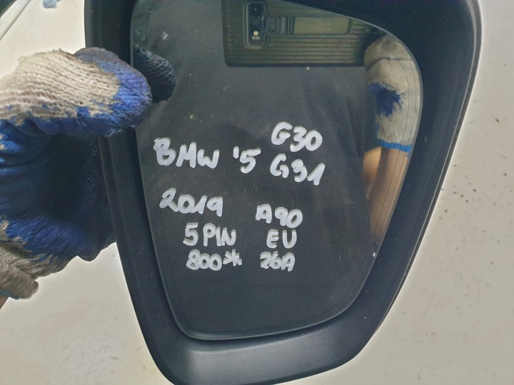 фото №11, Дзеркало ліве 5 pin bmw seria 5 g30 bmw seria 5 g31 європа код фарби a90