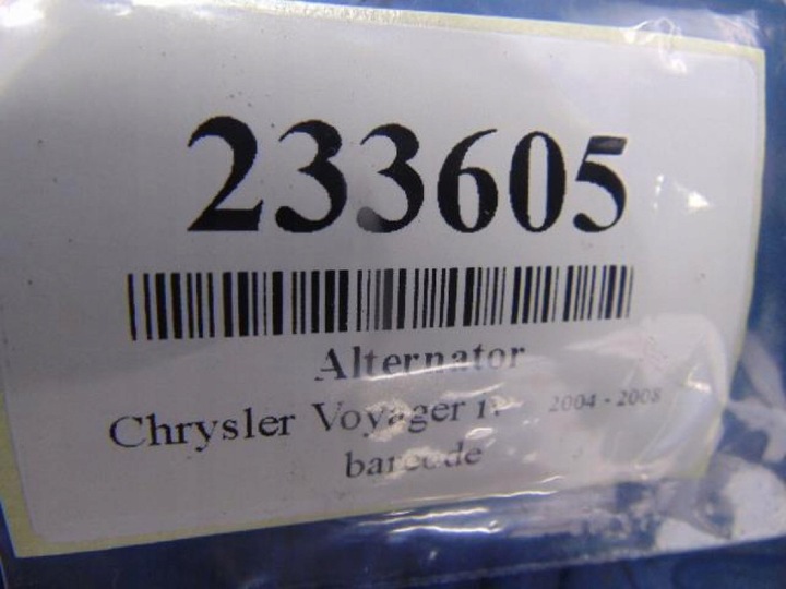 фото №8, Chrysler voyager iv 2.8d генератор 04868429ad