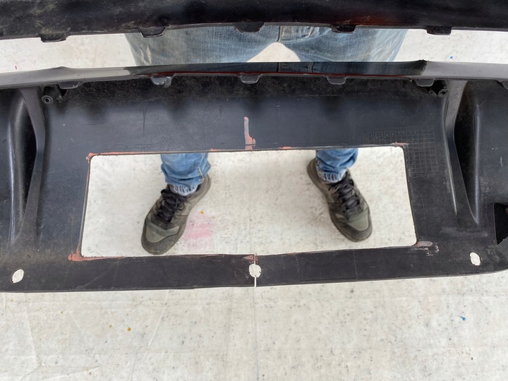 фото №13, Kia stinger gt 17- накладка диффузор спойлер бампера зад 86612-j5400