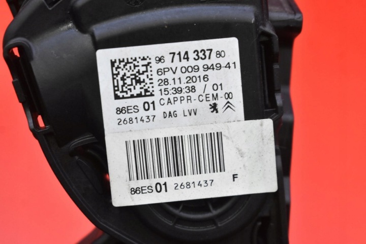 фото №8, Потенциометр педаль газа eu 9671433780 citroen c-elysee 2 ii 1.6 hdi 92 km