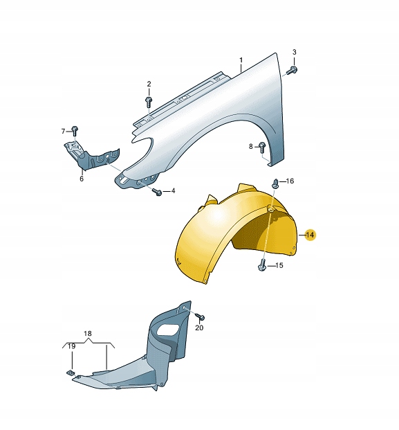 фото №4, Vw passat cc подкрылок перед 3c8805977a c 3c8805978c