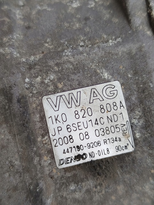 фото №9, Компресор кондиціонера vw golf audi a3 skoda octavia ii fl 1k0820808a