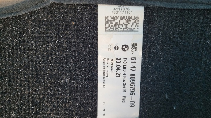 фото №12, Bmw 2' f44 218d gran купе 21r килимки велюрові 8096796 комплект