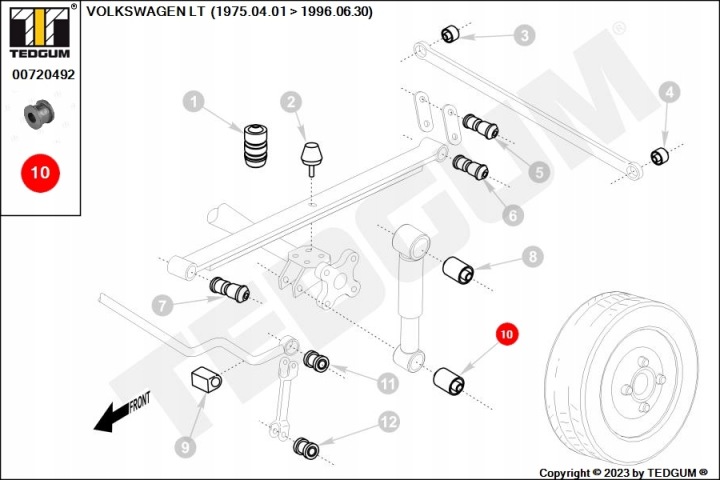 фото №9, Втулка stab. vw p. golf ii/iii/iv l/p 00720492
