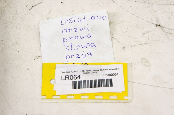 фото №8, Lr064 opel astra k v жгут дверь правые перед