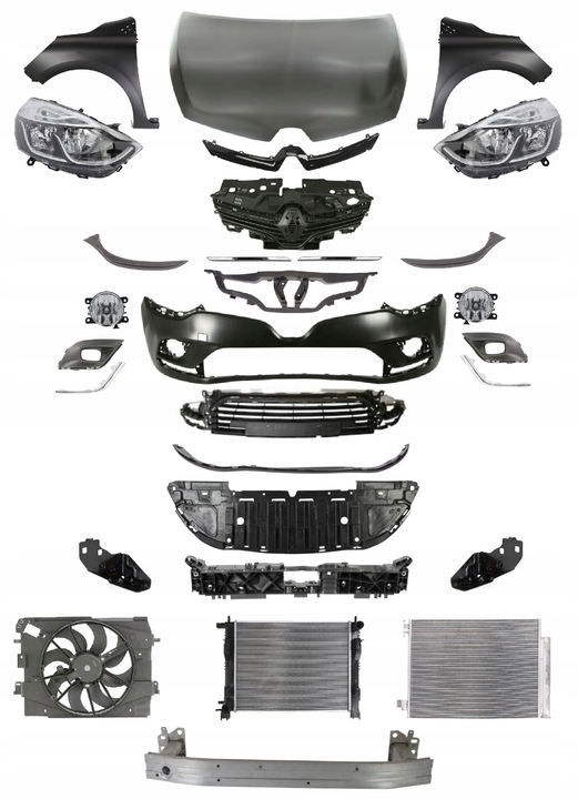 фото №1, Renault clio iv 16-19 перед бампер крило капот pas