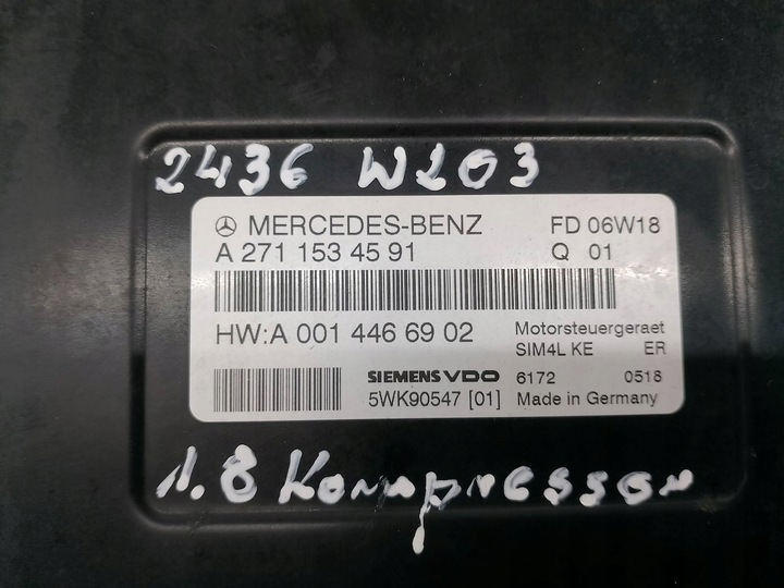 фото №7, Комп'ютер, блок керування mercedes клас c w203 a2710102445 5wk90547 siemens