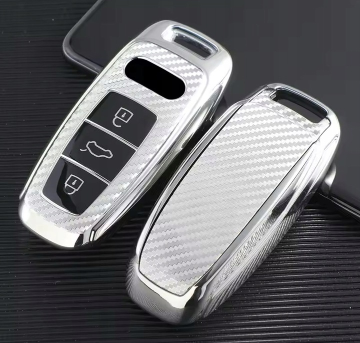 фото №6, Чохол na ключ case audi a4 b9 a6 a7 a8 e-tron q5 q8 c8 sq8 карбон хром