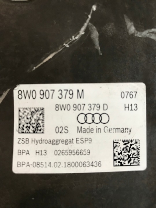 фото №5, Насос abs audi a4 b9 a5 8w premium 8w0907379m acc dopis