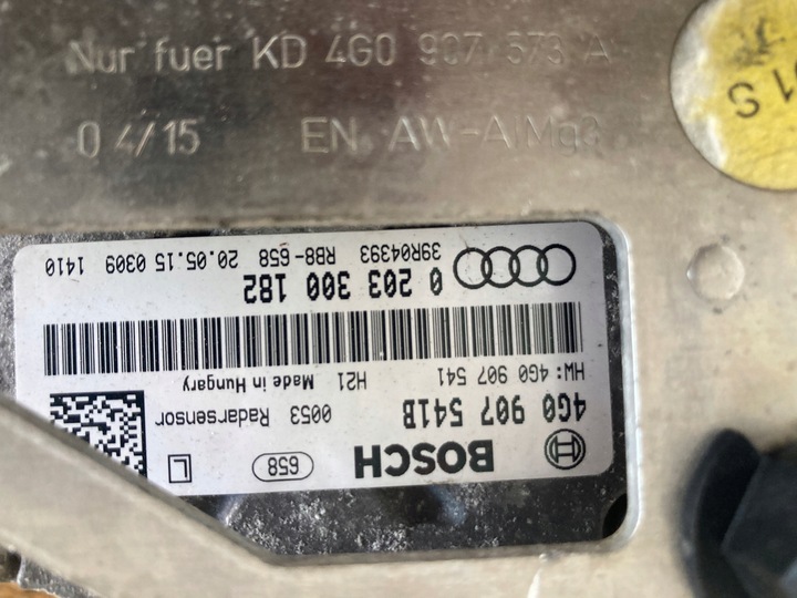фото №4, Дистроник радар acc audi a6 4g a7 рестайлинг 4g0907541b