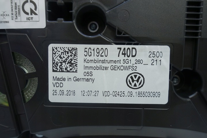 фото №8, Спідометр  прилади vw golf vii 7 5g 41368km 5g1920740d