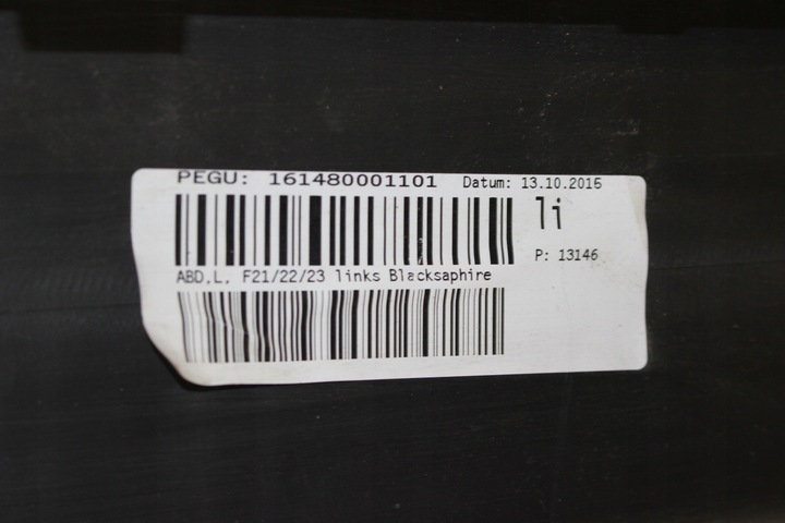 фото №11, Планка порогова ліва bmw f21 f22 f23 475 чорний sapphire