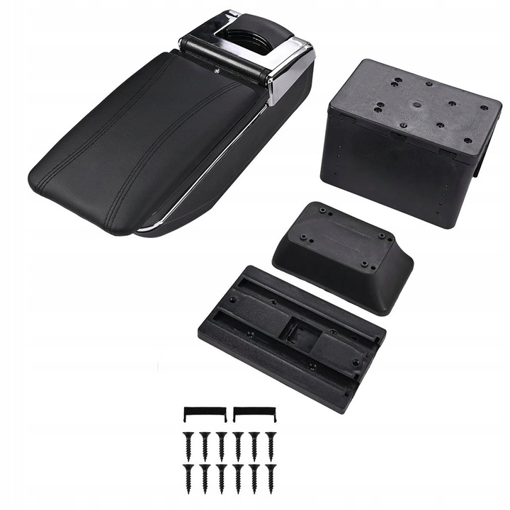 фото №9, Подлокотник автомобильный ze бардачком экокожа универсальный чёрный