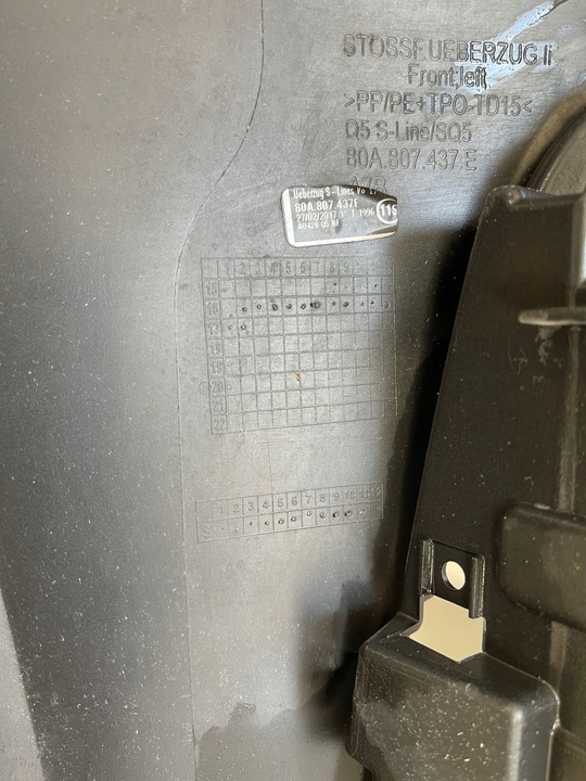 фото №11, Audi q5 sq5 s-line уголок бампера левый 80a807103f