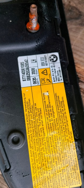 фото №7, Подушка сидіння подушка безпеки bmw оригінальний номер 601978901 601978900