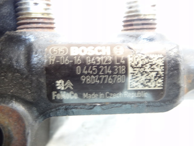 фото №6, Peugeot 308 ii t9 1.6 синий hdi топливная рейка форсунки 9804776780