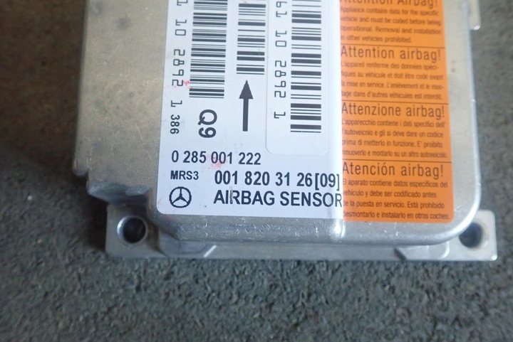 фото №2, Модуль датчик подушка безпеки mercedes a-klasa a0018203126