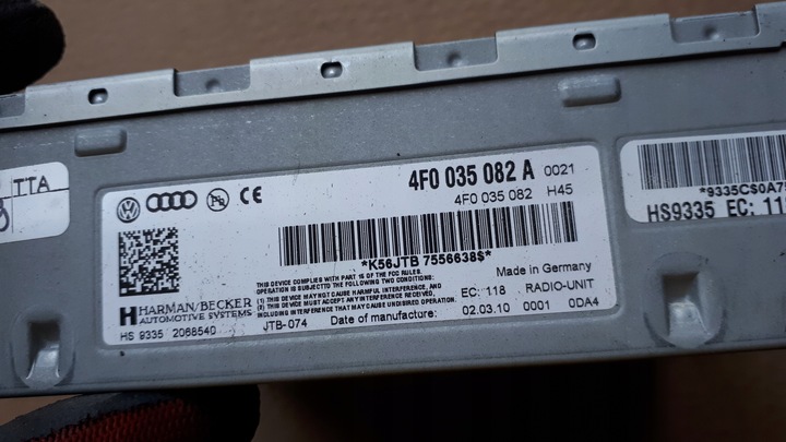 фото №8, S4 b8 a4 модуль тюнер радіо 4f0035082a a5 s5