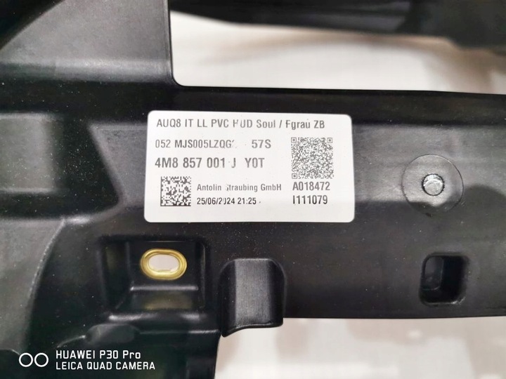 фото №7, Audi q7 4m0 сірий nić комплект консоль з hedaup ремені подушка безпеки sq7 рестайлінг