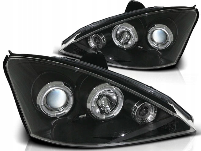 фото №1, Фары ford focus i 01-04 кольца led чёрный